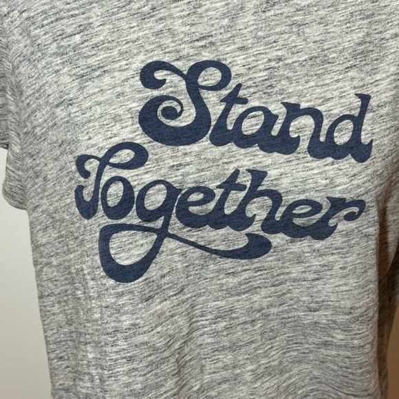 Old Navy ’Stand Together’ Everywear Heather Grey T-shirt size large - Picture 3 of 8